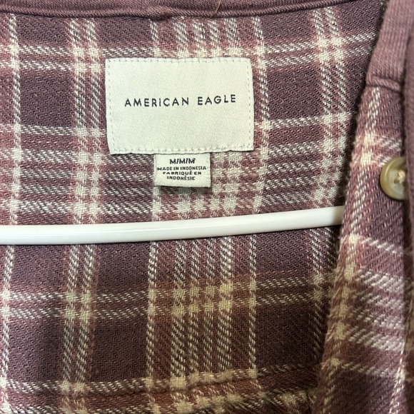 American Eagle Hooded Plaid Shirt - Picture 2 of 4